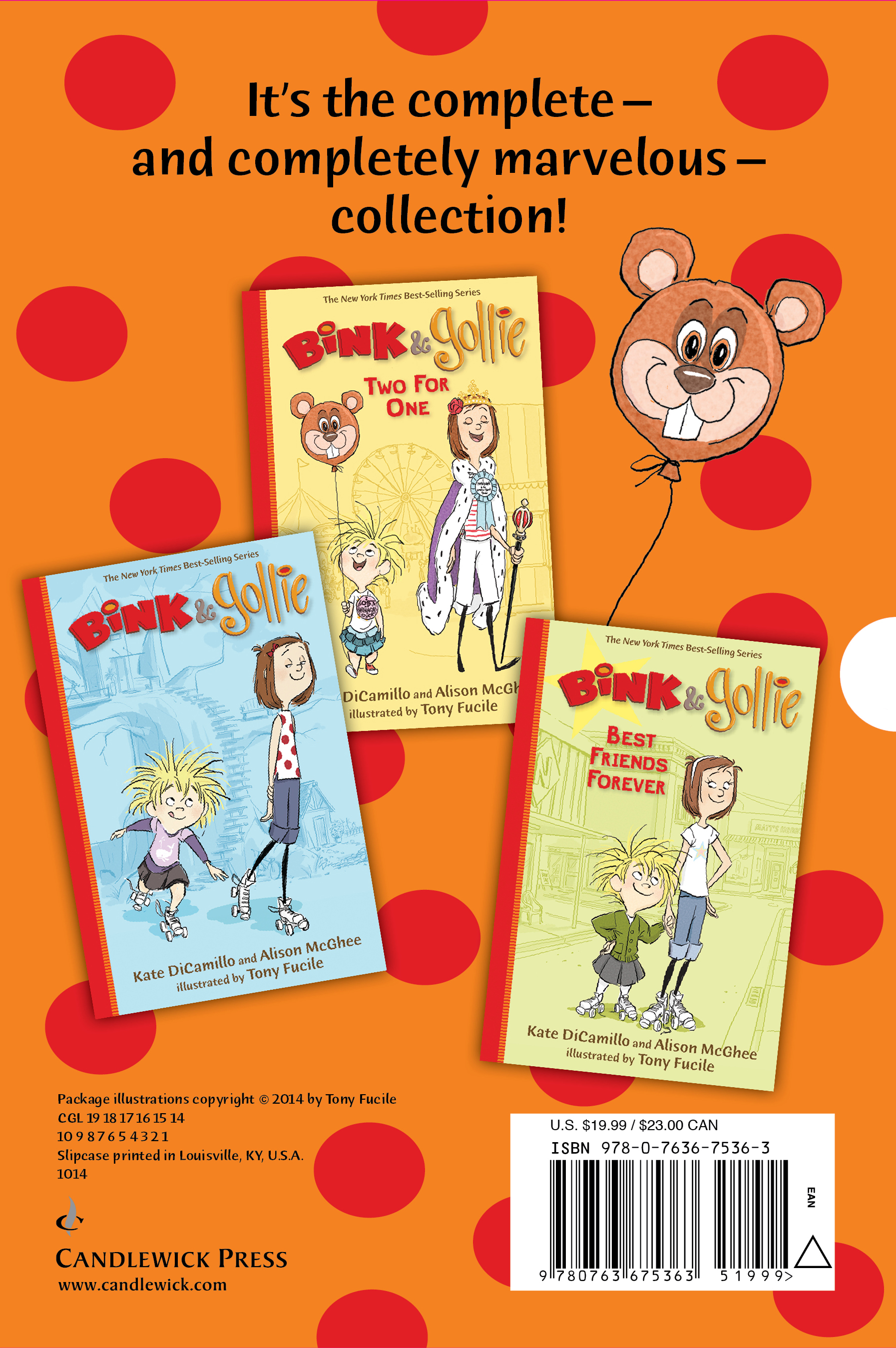 Slipcase back for BINK & GOLLIE: THE COMPLETELY MARVELOUS COLLECTION