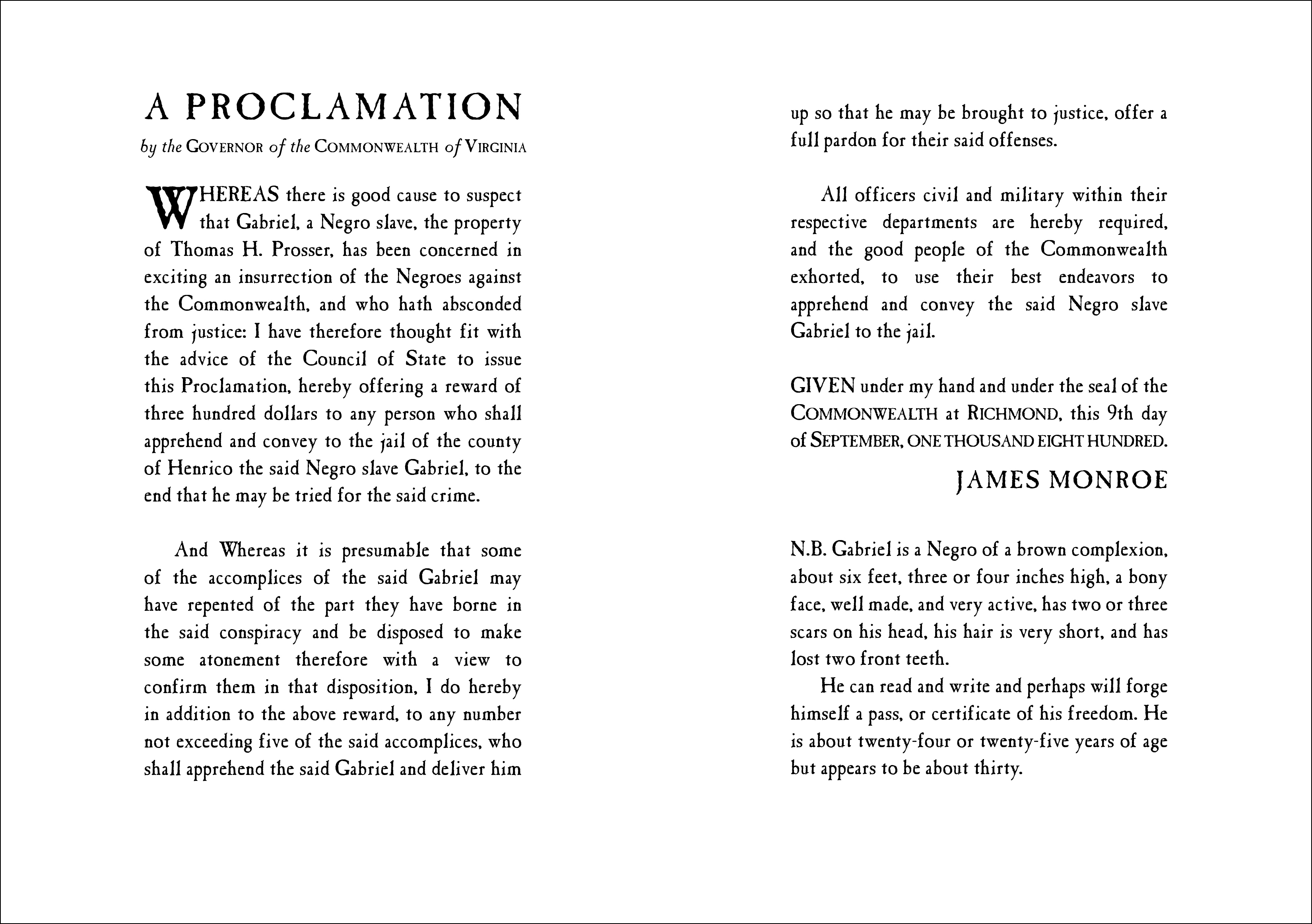 Proclamation from COME AUGUST, COME FREEDOM