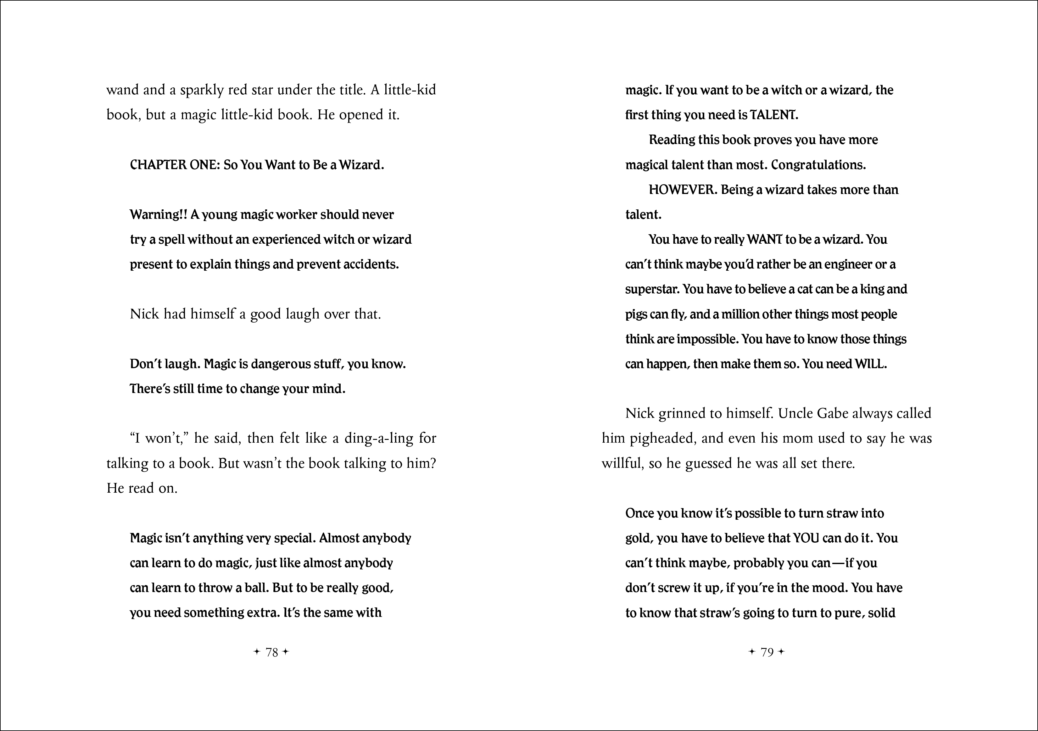 Text spread for THE EVIL WIZARD SMALLBONE