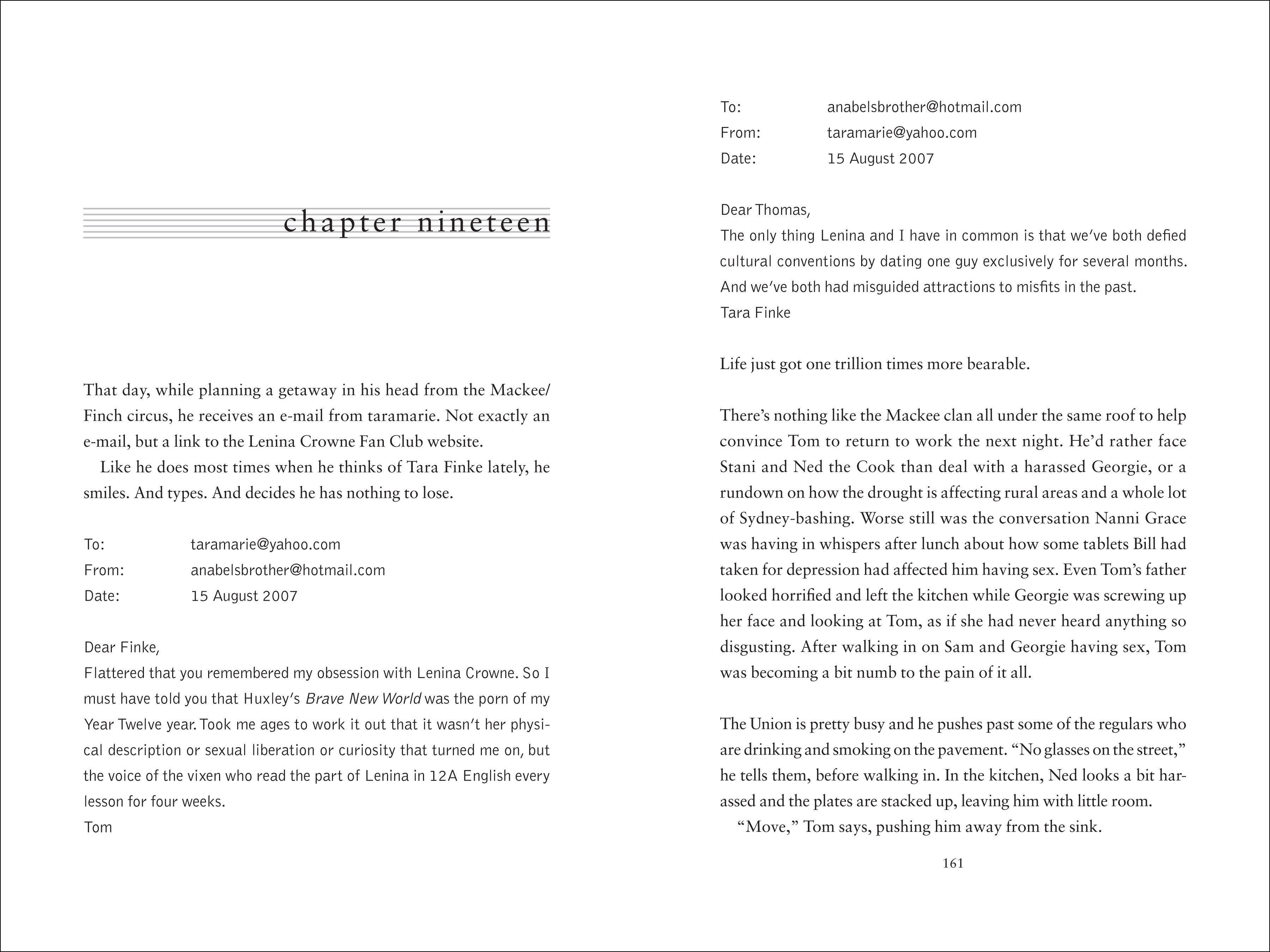 Chapter opener spread for THE PIPER'S SON