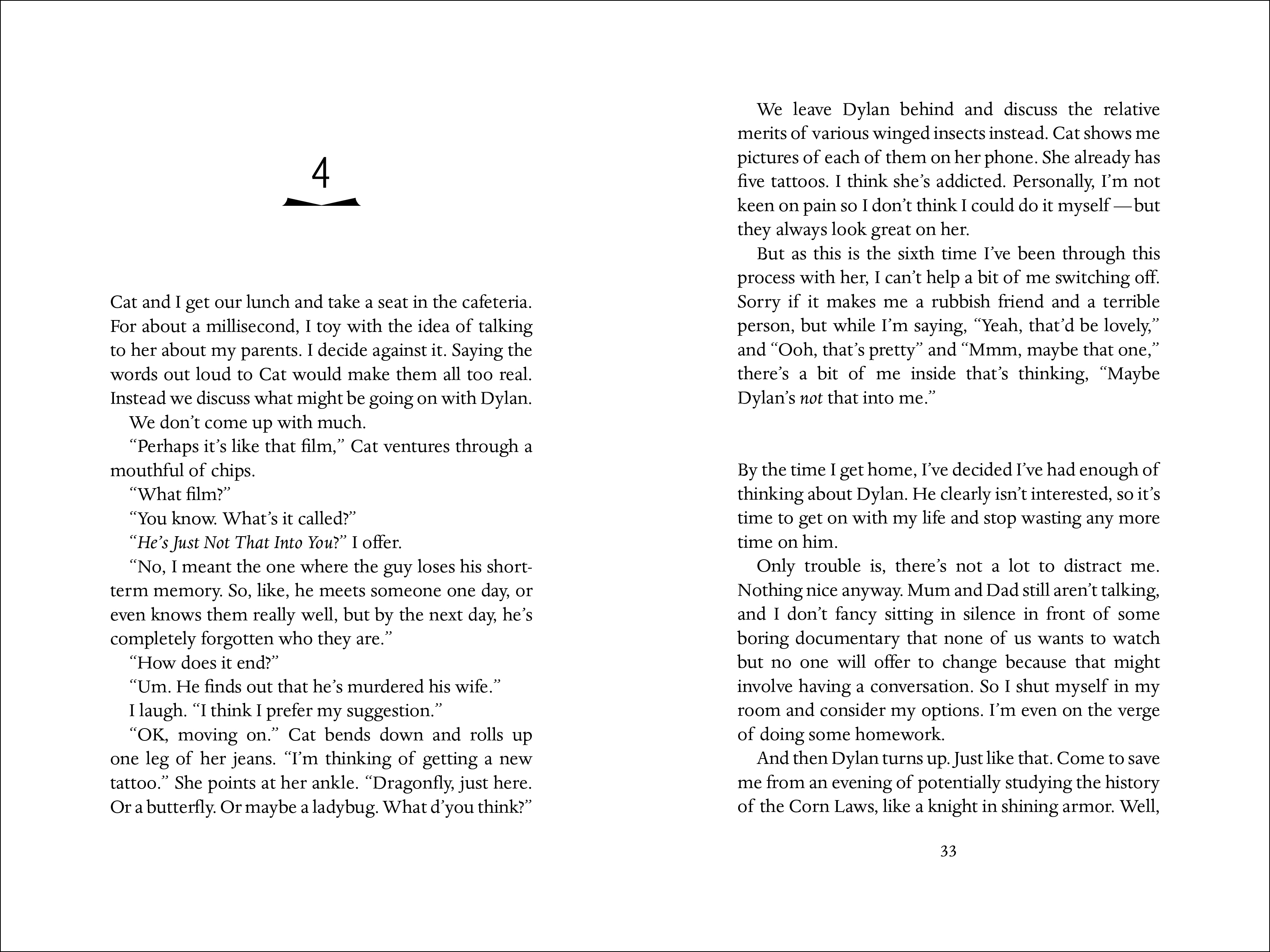 Chapter opener spread for READ ME LIKE A BOOK