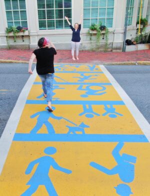 Photograph of WALK THIS WAY CROSSWALK MURAL