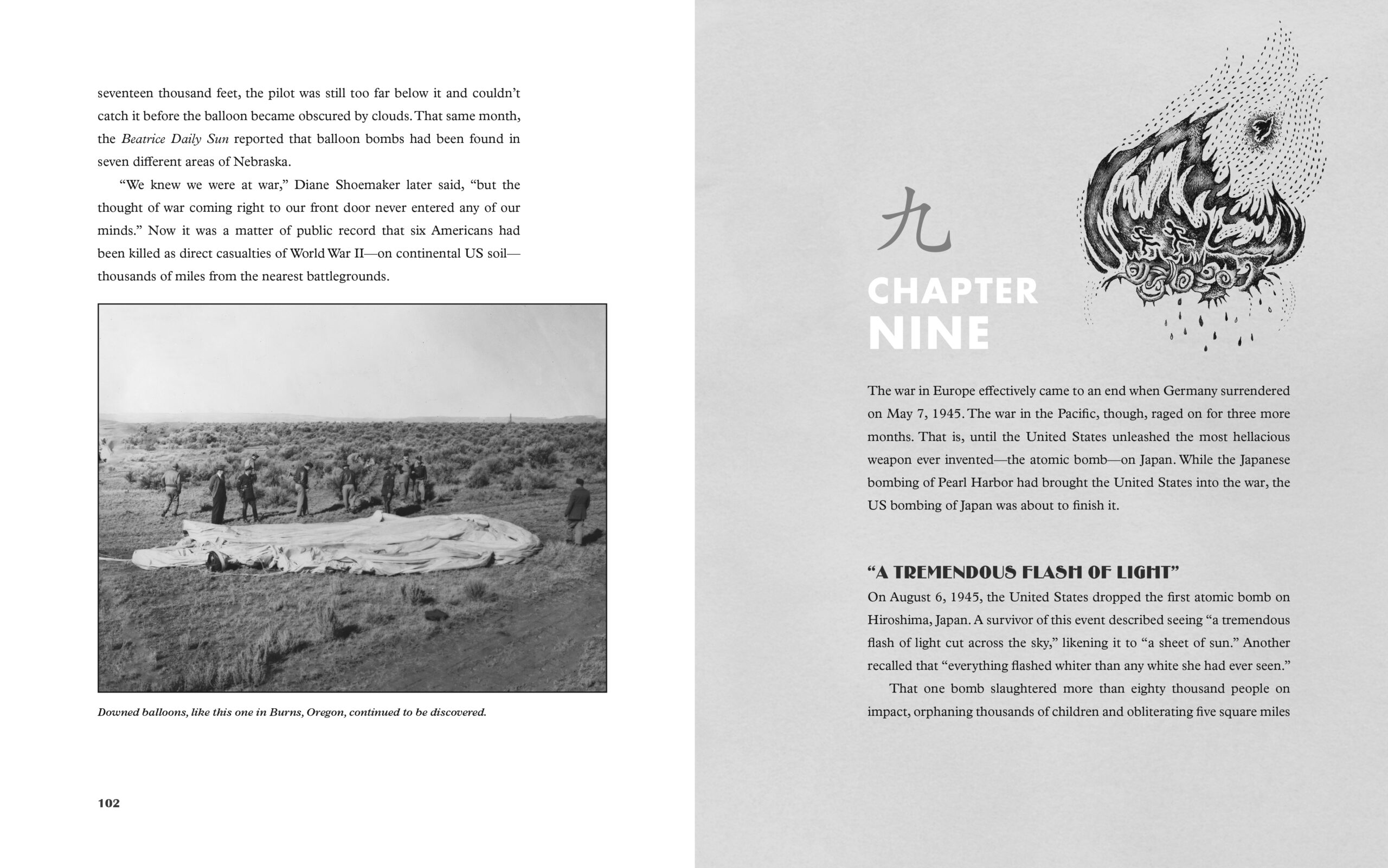 Illustrated chapter opener for PEACE IS A CHAIN REACTION