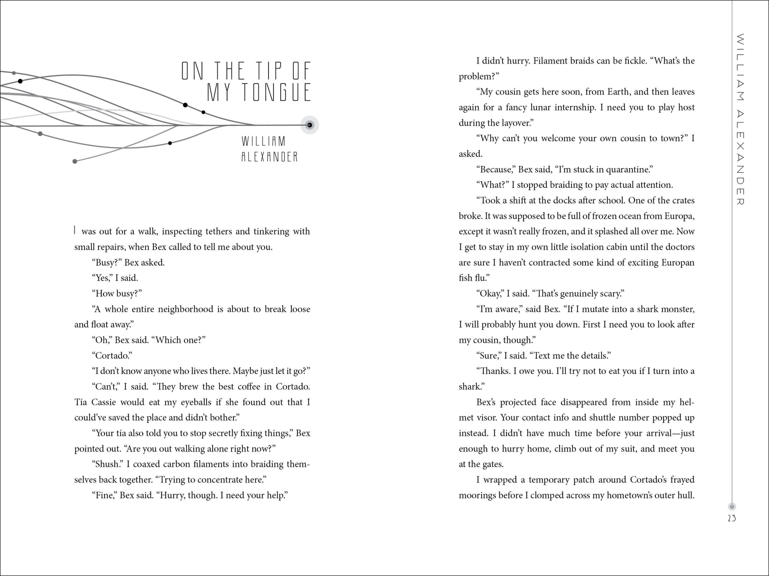 Text spread for TASTING LIGHT