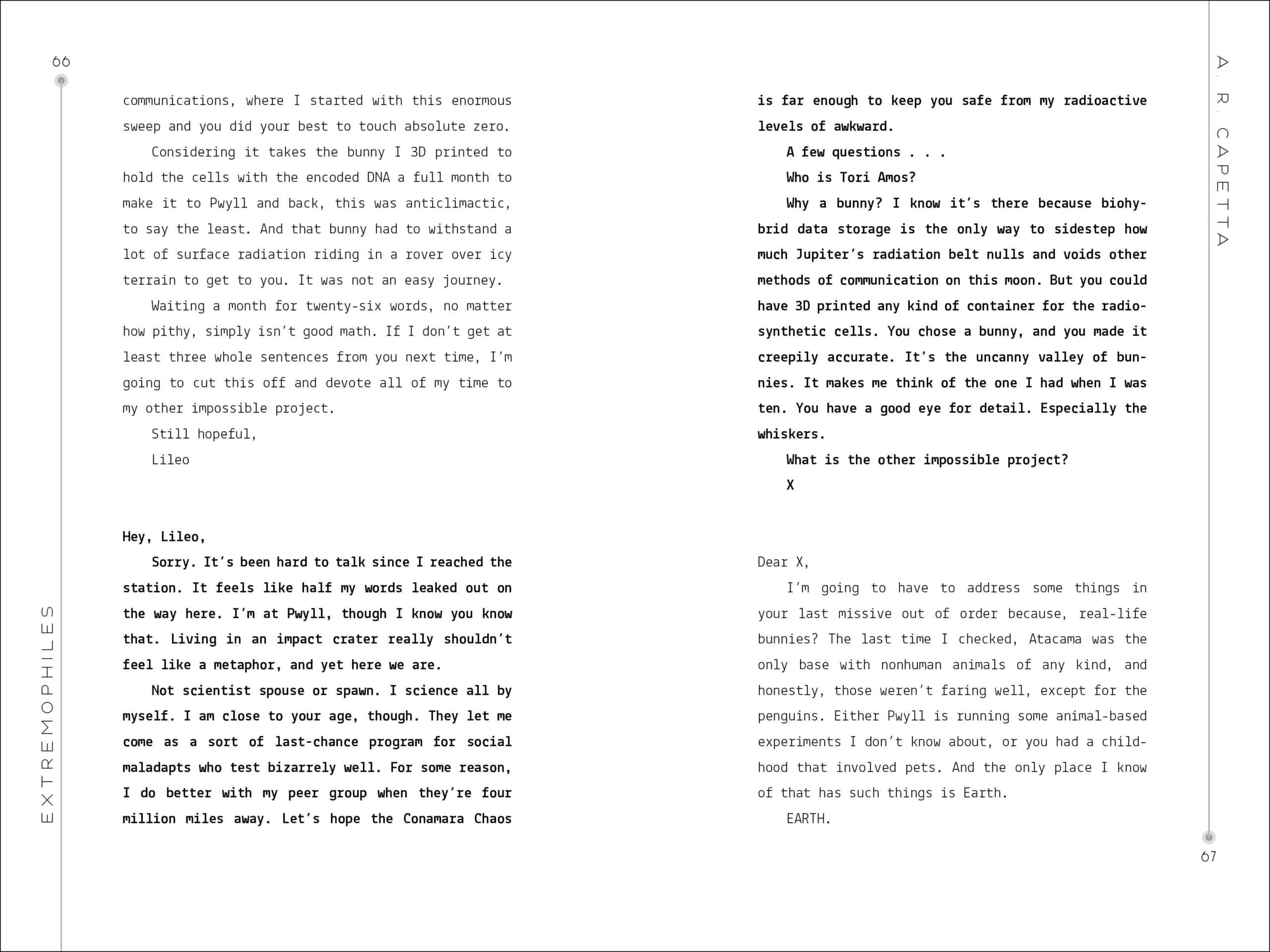 Text spread for TASTING LIGHT