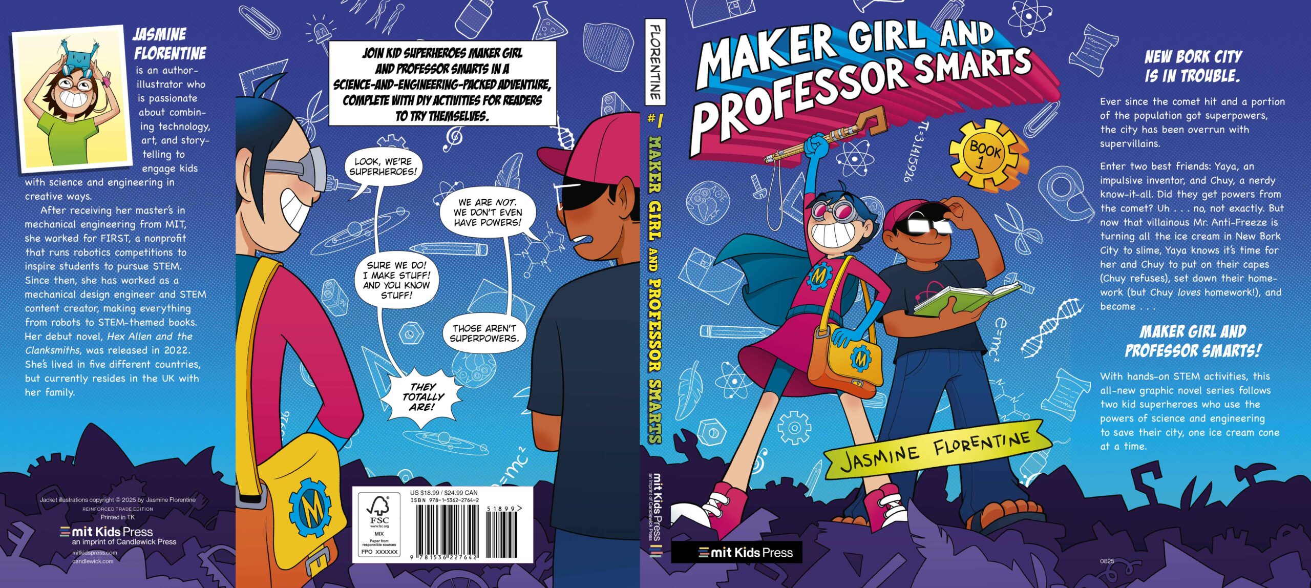 Full jacket of MAKER GIRL AND PROFESSOR SMARTS: BOOK 1